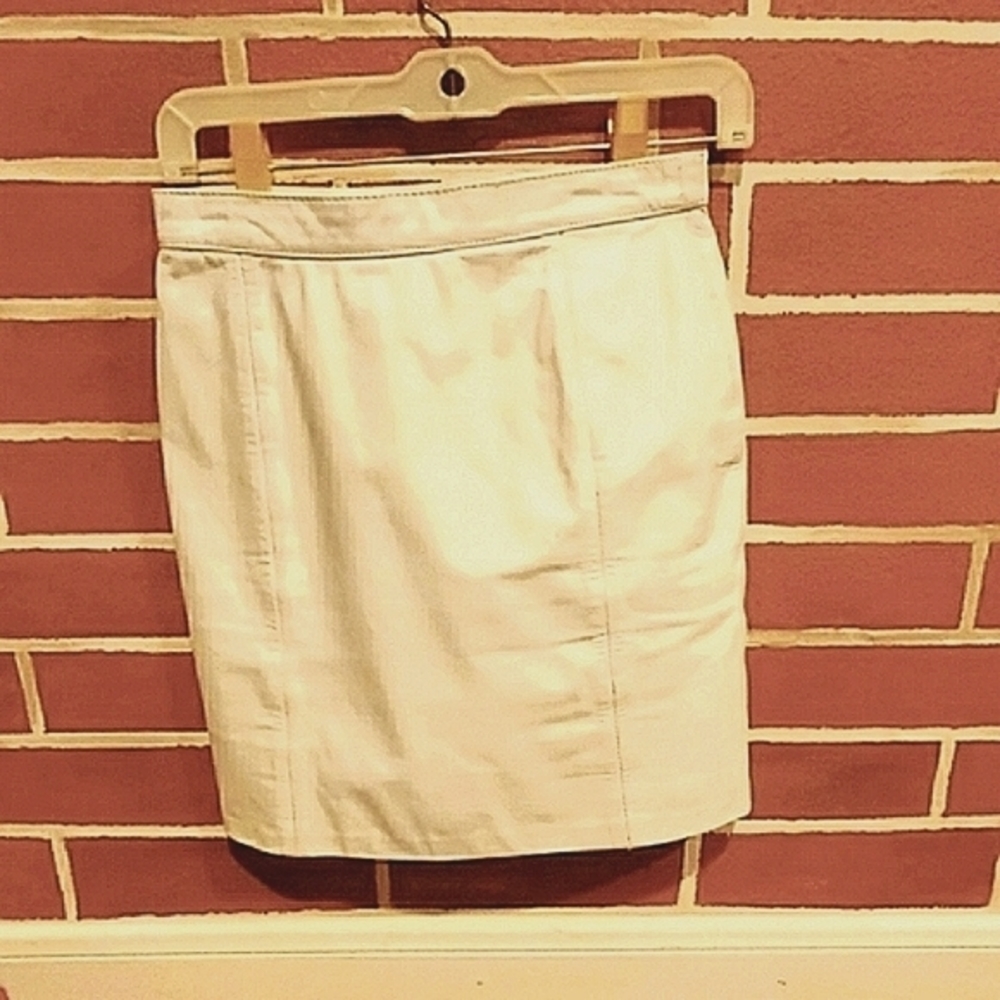 White Mini Leather Skirt